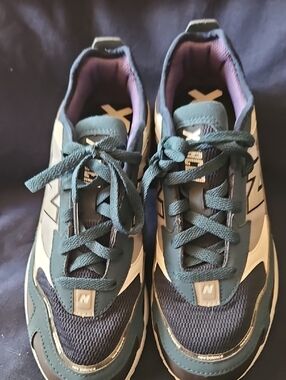 New Balance Teal Navy White Athletic Shoes